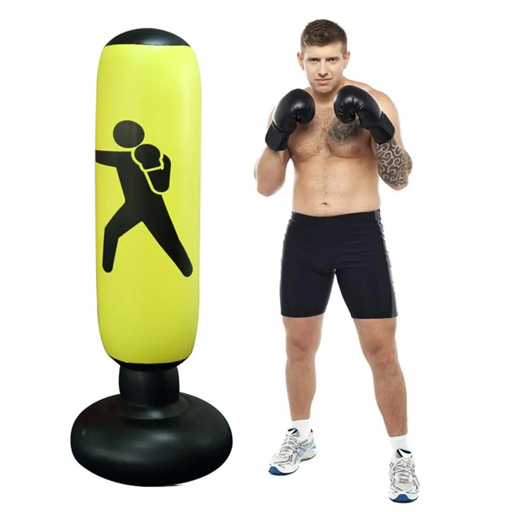 

1.6M Inflatable Boxing Punching Bag Free-Stand Tumbler Muay Training Stress Punch Tower Speed Bag with Pump For Children Adult