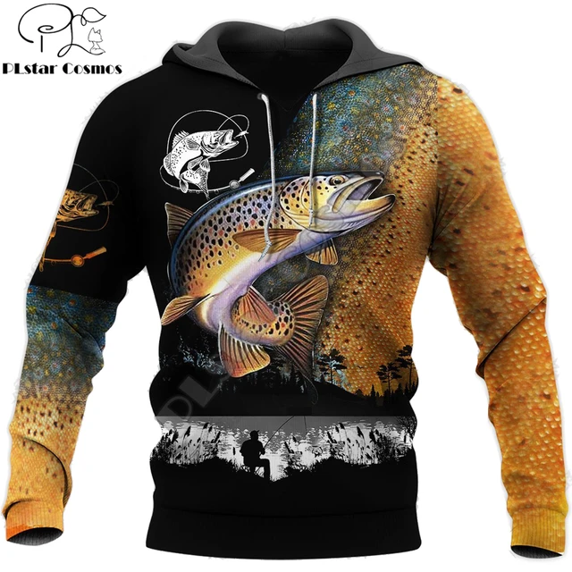 Trout Fishing 3D Printed Mens Hoodie Harajuku Streetwear autumn hoodies  Sweatshirt Unisex Casual Jacket Tracksuits DW0133