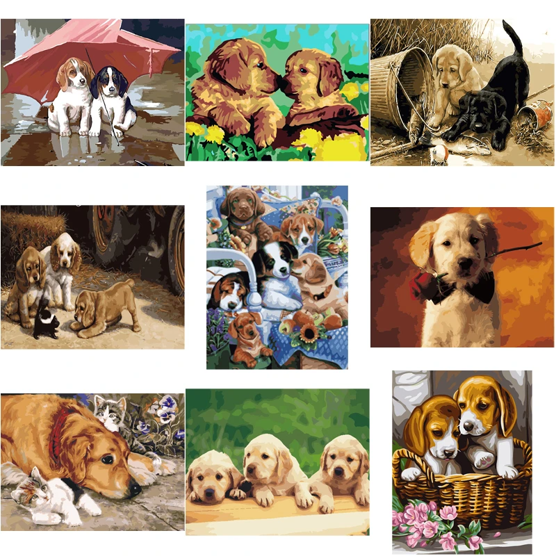 labrador paint by numbers