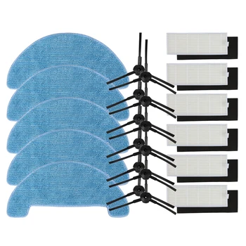 

6* hepa Filter+6*Sponge+12* Side Brush+5* Mop Cloth for ILIFE A4 Robot Vacuum Cleaner Parts chuwi ilife a4 a4s T4 x432 filters