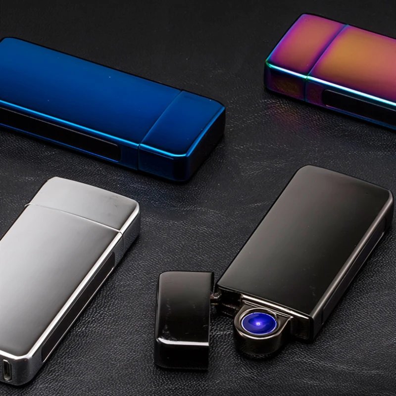 Вращающийся в виде огненной лисы перезаряжаемая через USB Зажигалка маленькая металлическая ветрозащитная зажигалка с аркой для сигарет устройства для творчества для мужчин