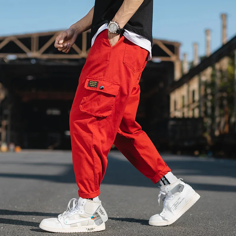 

2020 Spring Main Push Large Size Day Exterior Door Contrast Color Workwear Capri Pants Trousers M-5x HK10