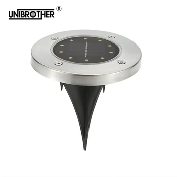 

Underground Lamp Garden 8LED Solar Lawn Lighting Buried Light Waterproof Floor Deck Lights for Yard Driveway Terrace Stairs