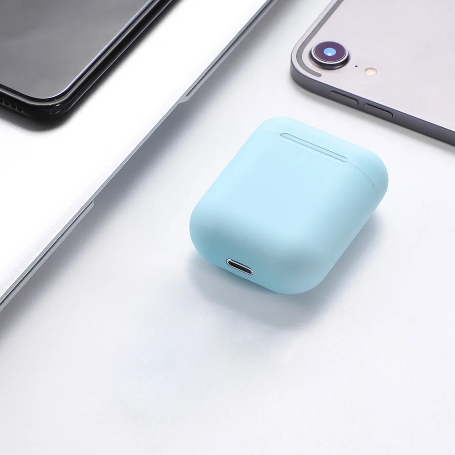 Оригинальные матовые беспроводные наушники bluetooth in pods i12 tws беспроводные наушники бас наушники гарнитура PK i10 i9s i11 i20 tws - Цвет: blue have packaging
