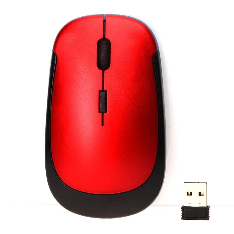 1600 dpi USB оптическая беспроводная компьютерная мышь 2,4G приемник супер тонкая мышь для ПК ноутбука - Цвет: red
