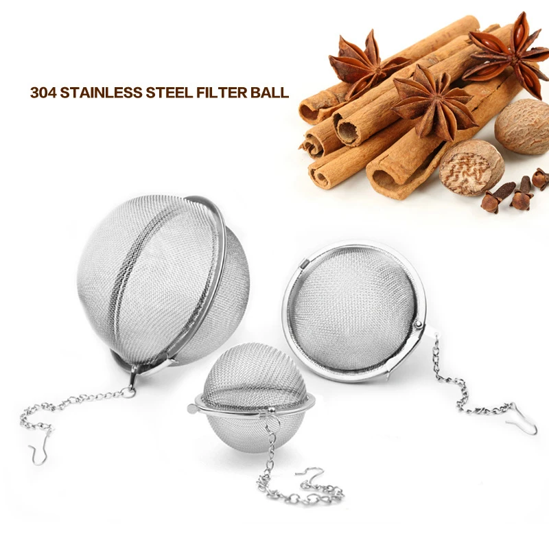 

Stainless Steel Tea Infuser Sphere Locking Spice Tea Ball Strainer Mesh Infuser Tea Filter Strainers Kitchen Tools Accessories
