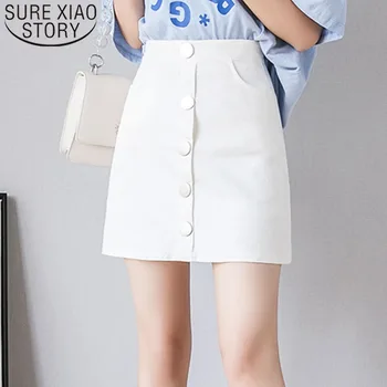 

2019 Autumn Fashion Women Skirts Denim Skirt Button Pocket Casual Women Elegant Skirts High Waist Skirts A-line Skirts 6185 50