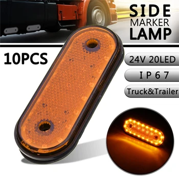 

2Pcs/5pcs/10pcs 12V/24V Amber Markerings Light Side Marker LED 24v Trusk Lamp Pickup Truck Side Marker Lights For Truck