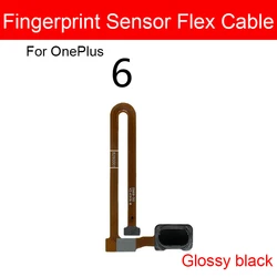 Premium Home Button Fingerprint Sensor with Frame and Flex Ribbon Cable Repair Kit (6 Glossy Black)