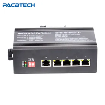 

10/100/1000M Industrial Fiber Optical Switch Unmanaged 4UTP+1UTP Uplink