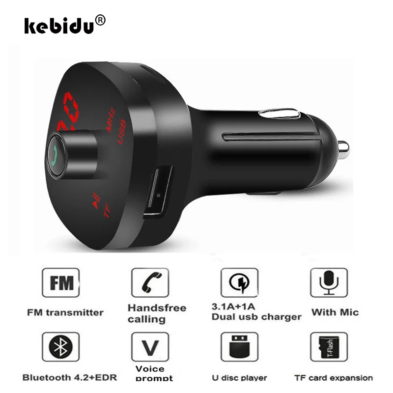 Горячо! 4.1A USB AUX FM TF карта передатчик беспроводной Bluetooth автомобильный комплект громкой связи двойной USB телефон быстрое зарядное устройство автомобильный прикуриватель