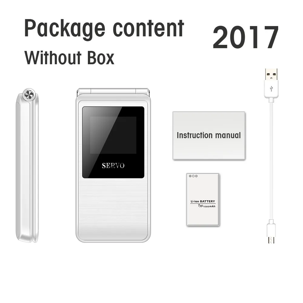 Флип-телефон две sim-карты 1,77 дюймов, мобильные телефоны Bluetooth FM Радио MP3/4 плеер GSM GPRS русская клавиатура мобильные телефоны - Цвет: white without box