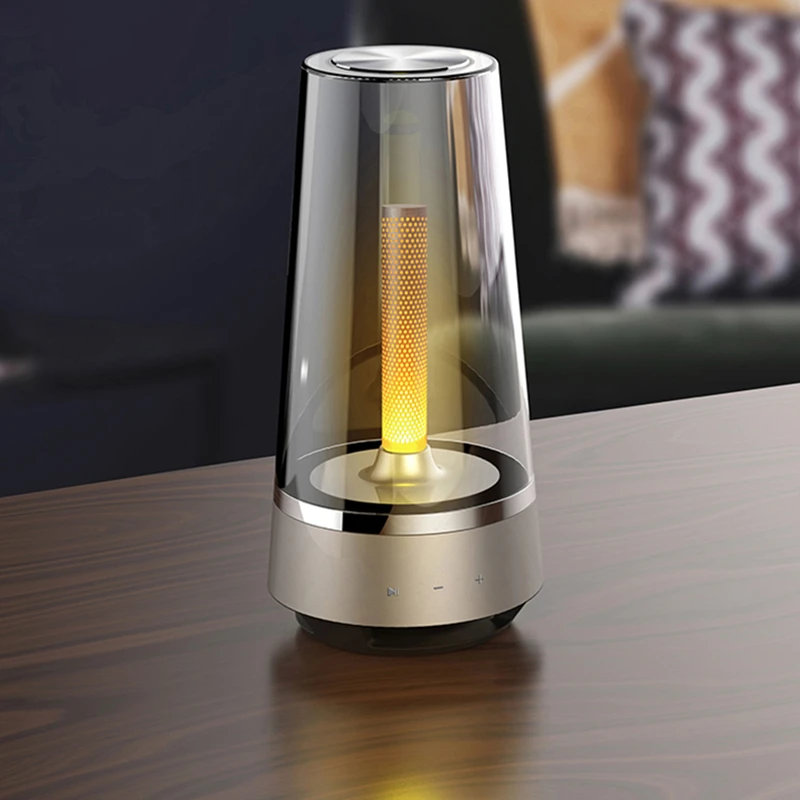 Wireless Bluetooth Speaker Led Flame Candle Light Portable Loudspeaker