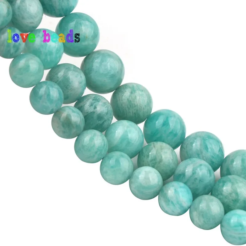 Круглые бусины из натурального амазонита 15 дюймов/6 нитей/8/10 мм|round stone beads|stone beadsgem
