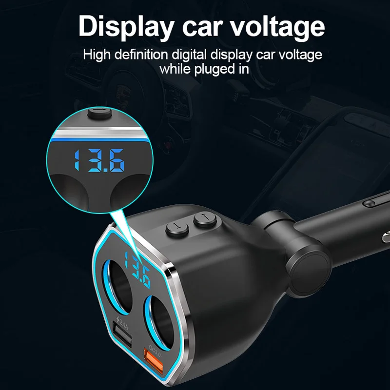 JaJaBor Car Cigarette Lighter Socket Splitter 5 Sockets 120W High Power  Type C PD 20W USB 2.4A QC3.0 Fast Charging Power Adapter - AliExpress