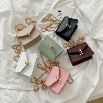 

Mini Lady Flap Bags for Women 2020 Fashion Crossbody Shoulder Chain Messenger Bag Lady PU Leather Handbag Female Coin Purse Tote