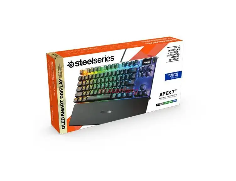 Steelseries Apex 7 Tkl Gaming Peripherals Gaming Computer Mechanical Keyboard Oled Display Rgb Cyberpunk 87key Cherry Switch Keyboards Aliexpress