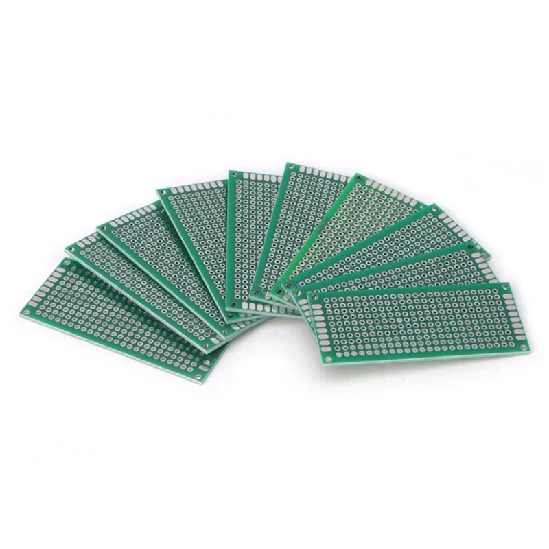 10pcs Electronic PCB Board 3x7cm Diy Universal Printed Circuit 3*7cm Double Side Prototyping For Arduino Copper Plate | Электронные