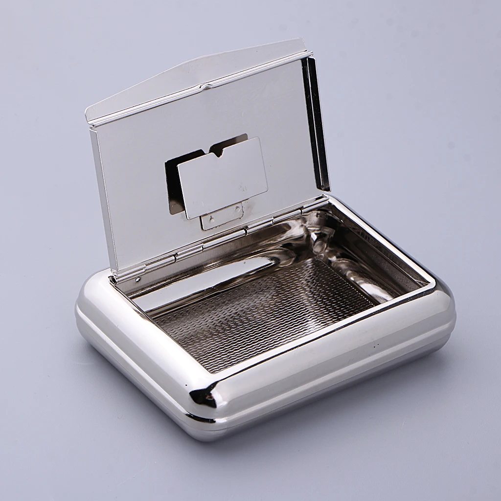 Silver Smoking Pipe Tobacco Storage Case Moisturize Box for Fathers Day Gift
