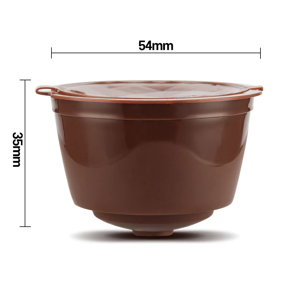 Rich Crema 3Pcs Reusable Coffee Capsule Filter for Nescafe Dolce Gusto Machine Refillable Caps Spoon Brush Filter Baskets Pod