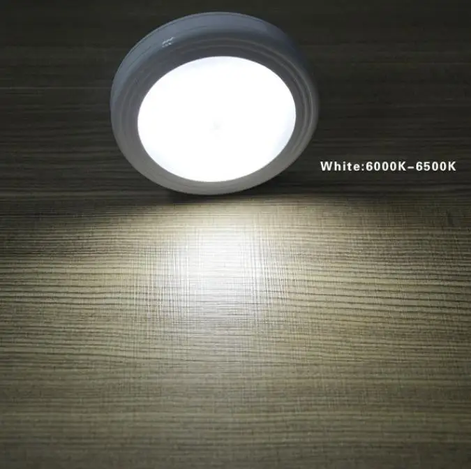 4Pcs/lots Wireless Motion Sensor LED Night light Wall lamp Battery Power Wardrobe Cabinet Closet Stair Pathway Kitchen lighting - Испускаемый цвет: White