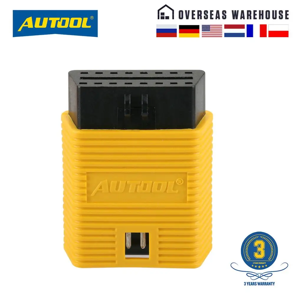 Автомобильный переходник OBD2 AUTOOL адаптер расширения OBD 2 16 контактный разъем для