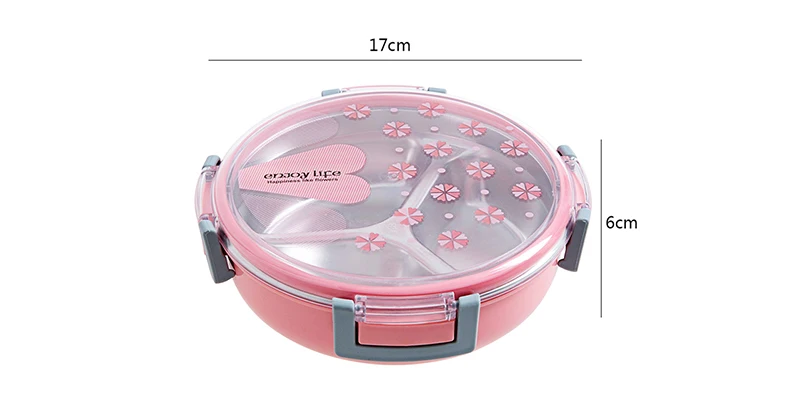 TUUTH Healthy Plastic & Stainless Steel Food Container Portable Lunch Box Camping Picnic Food Fruit 3 Grids Container Storage Box11