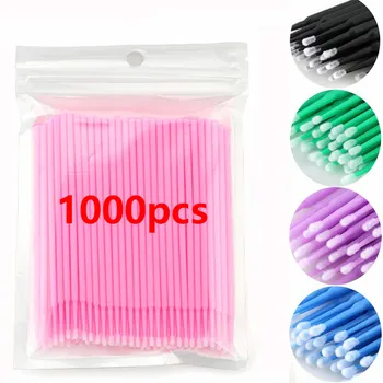 

1000pcs Disposable Eyelash Extension Tools Makeup Eyelashes Brushes Micro Mascara Brush Applicators Mascara Brush Cotton Swab