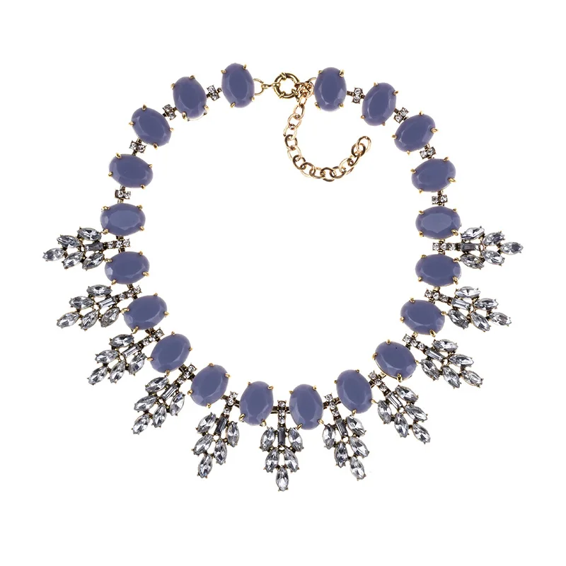 Amazon Hot Selling Necklace Cross Border Accessories New Products Europe And America Fashion Retro Crystal Leaf Pendant