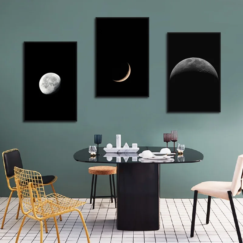 Canvas-Background-Photography-Hanging-Wall-Art-for-Home-Office-Hotel-Painting-Night-Sky-Moon-Black