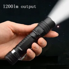 S11 cree xpl lanterna led, luz focal variável de comprimento de 1200lm 18650 bateria com indicador de energia e ímã
