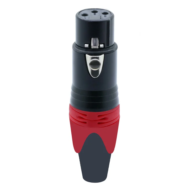 RTC2015F-Red 3PIN XLR разъем микрофон штекер мужской женский адаптер MIC провода разъем 6 цветов предложение 1 комплект M/F - Цвет: RTC2015F-Red