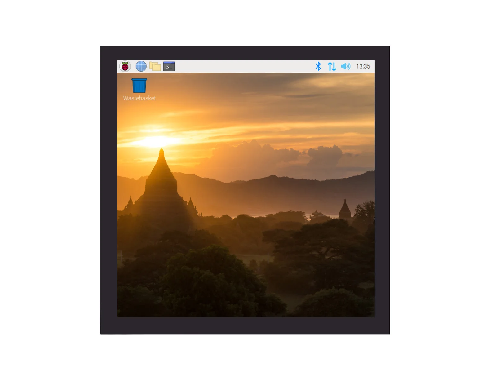 

4-дюймовый квадратный емкостный сенсорный ЖК-экран (C) для Raspberry Pi, 720 × 720, DPI, IPS, чехол из закаленного стекла, решение малой мощности