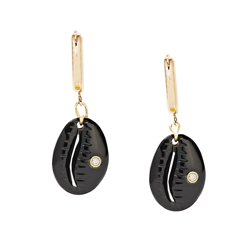 

Fashion Cowrie Sea Shell Earrings For Women Gold Color 2019 New Summer Statement Conch crystal Shell Drop Earrings Big Pendiente