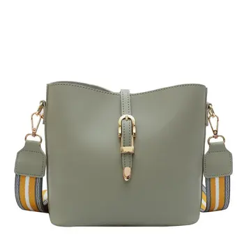 

Ladies Shoulder Bag Fashion Women Messenger Bag Simple Youth High Quality Bucket Bag Solid Color Elegant Daily Bag PU Leather