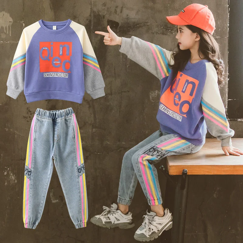 

Children Girls School Uniform Two Piece Child Set Outfits Kids ClothingSuits For Teenagers Boys Women 12 13 15 Years Old