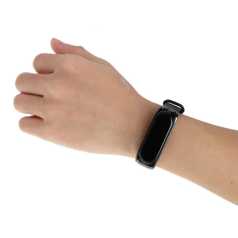 Силиконовый углепластиковый футляр для часов Ремешок для Xiaomi Mi Band 4 металлический корпус браслет