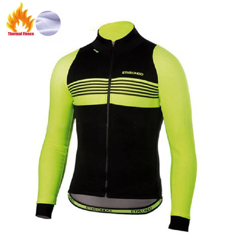2019 длинные Etxeondo рукав Термальность флис Велоспорт Джерси гоночный зимняя одежда