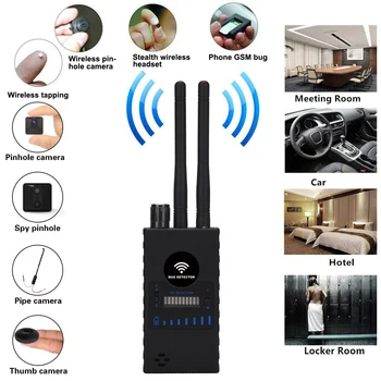 

G528B Hidden Camera Detector Dual Antenna RF Signal Wifi GSM GPS Tracker Mini Spy Bug Scan Finder
