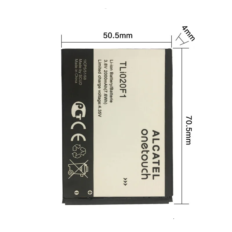 Новинка 100% телефон аккумулятор TLi020F1 для TCL J720T J726T Alcatel One Touch 7040 7041 6036 C7 | Мобильные
