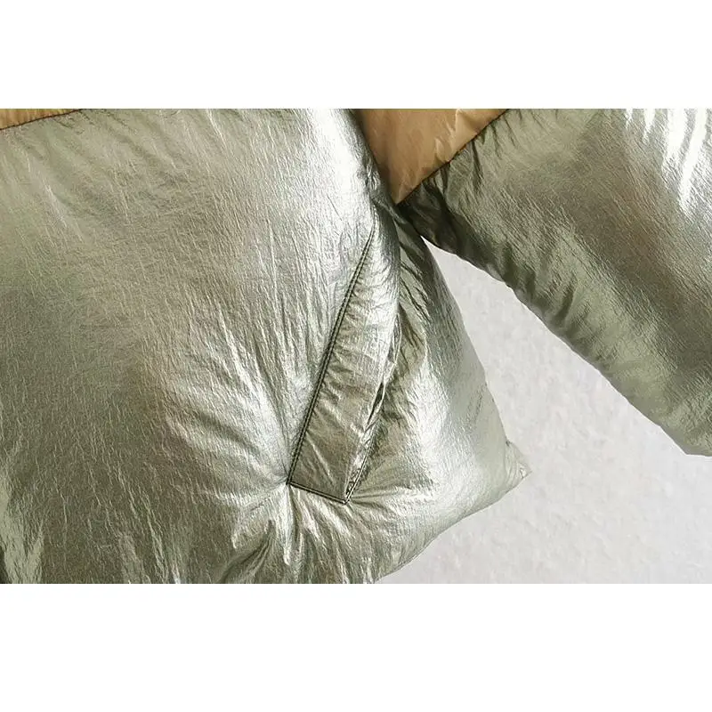 Kopen Vintage Warm Winter Jacket Women Parka Kleur Blok Jassen En Jassen Vrouwen Winter Jas Bovenkleding Reflecterende Jassen 2019