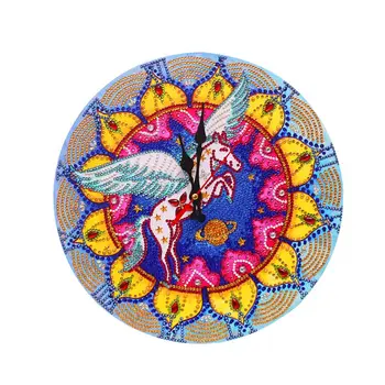 

5D Diamond Painting Cartoon Clock Embroidery Kit Round Rhinestone Painting for Diamond embroidery