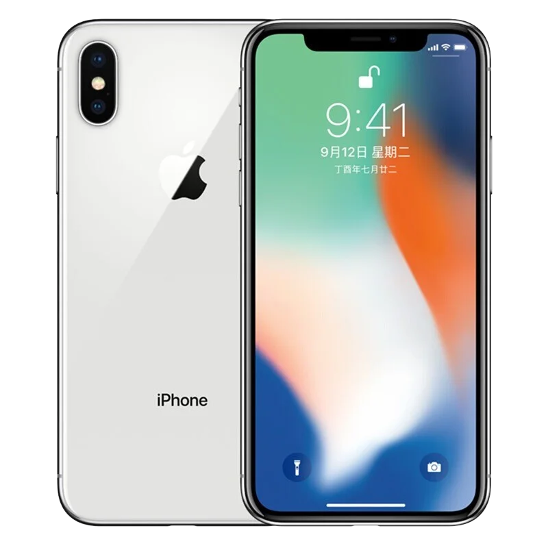 White Разблокированный смартфон Apple iPhone X, 5,8 дюймов, 4G LTE, 12 МП, двойная задняя камера, лицевая сторона, ID, 64 ГБ/256 ГБ, телефон - Цвет: White