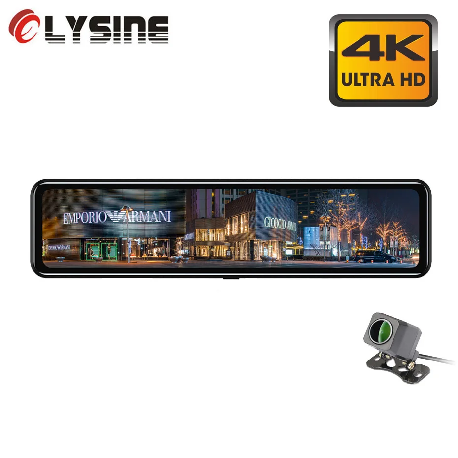 4K зеркало заднего вида Автомобильный видеорегистратор Hisilicon Hi3559 Sony IMX415 сенсор UHD