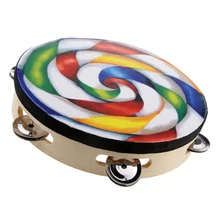 " Ручной Работы Леденец Тамбурин барабан Ударные инструменты обучающая игрушка