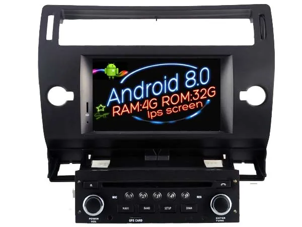 Ips экран Android 8 0 автомобильный Dvd Navi плеер для CITROEN C4 (черная и Серебристая Рамка) gps