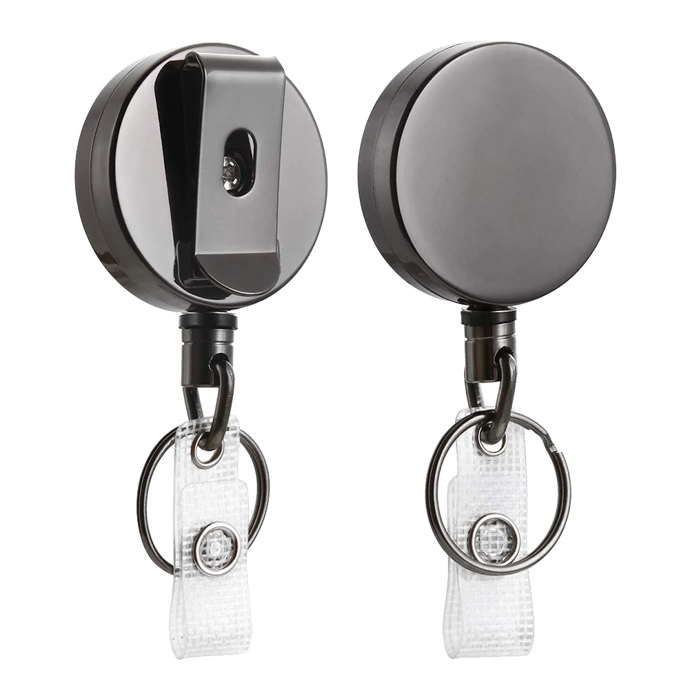 

2pcs Anti-lost Retractable Buckle Metal Housing 40mm Non-breakable Cord for Keychain ING-SHIPPING