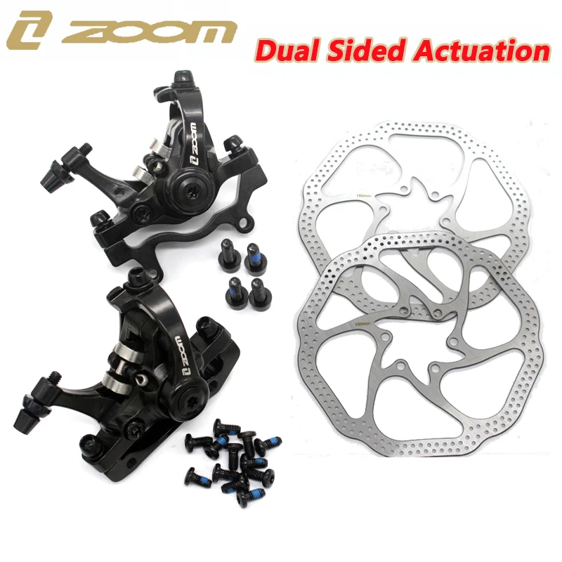 ZOOM MTB Bike Mechanical Disc Brake Caliper Front/&Rear Single//Double Drive Brake
