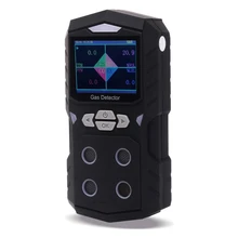 

1PCS ​Portable 4 Gas Detector Monitor Color Display With Graphing Rechargeable Battery Sound Light Alarm 4 In 1 Gas Analyzer