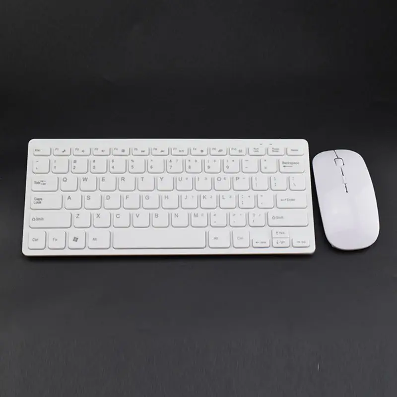 Conjunto para Desktop sem Fio 2.4 Mini Teclado Mouse Ultra-fino Portátil Ghz